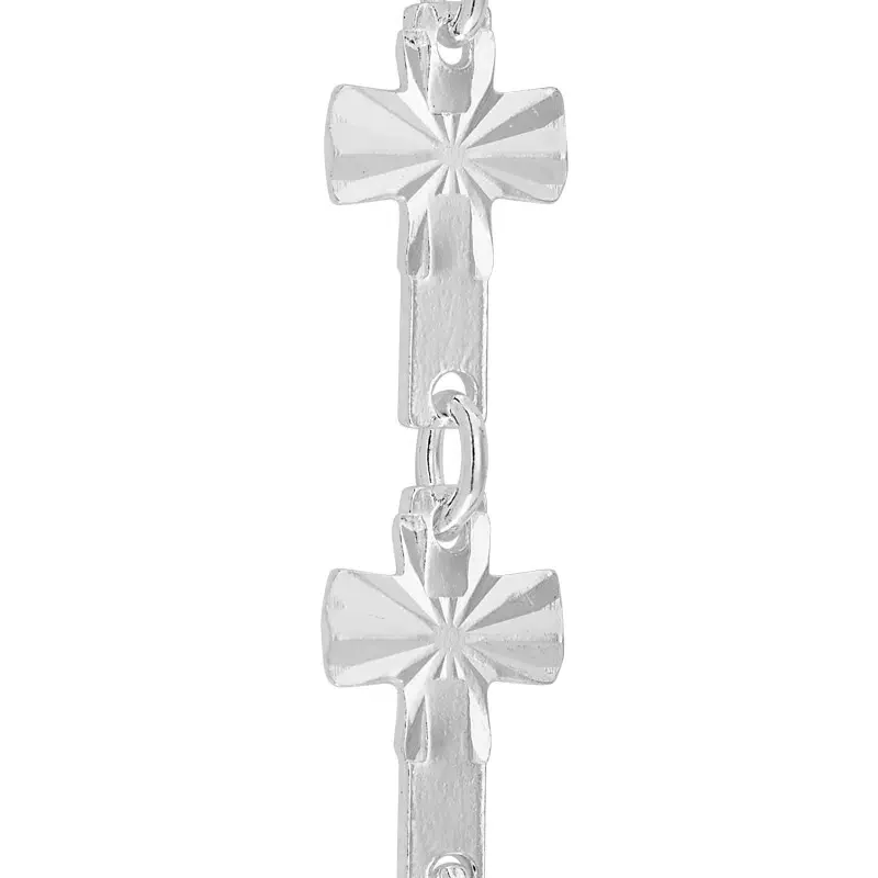 Sterling Silver Cross Chain Footage